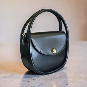 Urban Expressions Structured black vegan Leather 2 way bag with crossbody strap